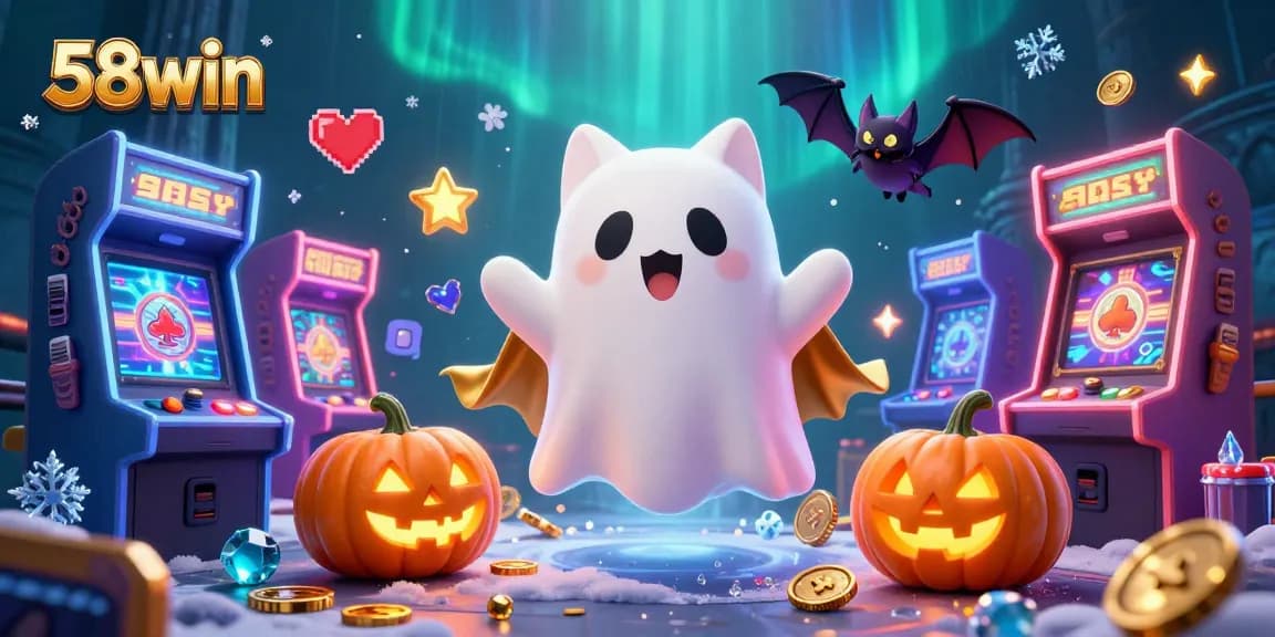 Engage with 58win's exciting gaming universe filled with ghosts, bats, and glowing jackpots.