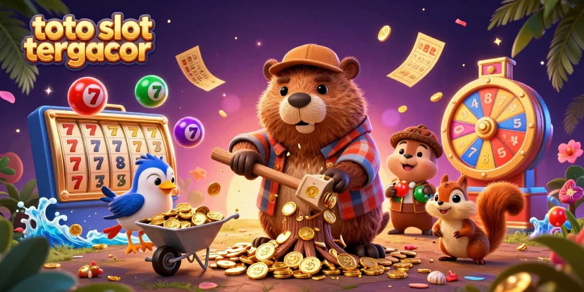 Experience the excitement of toto slot tergacor with golden coins raining and vibrant game elements!