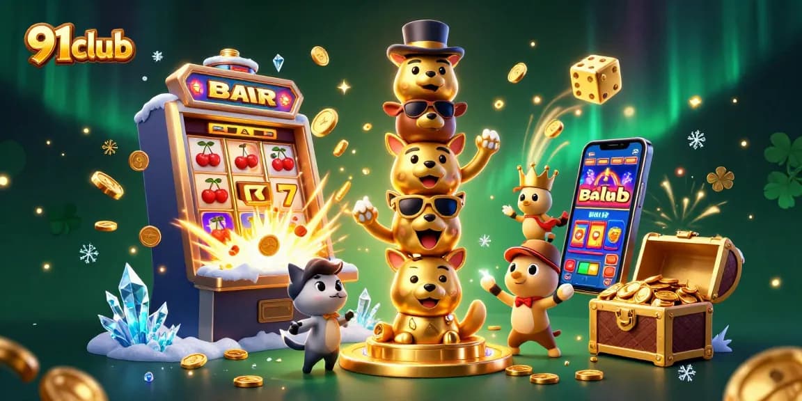Experience thrilling wins at 91club with our vibrant casino illustration showcasing gaming excitement.
