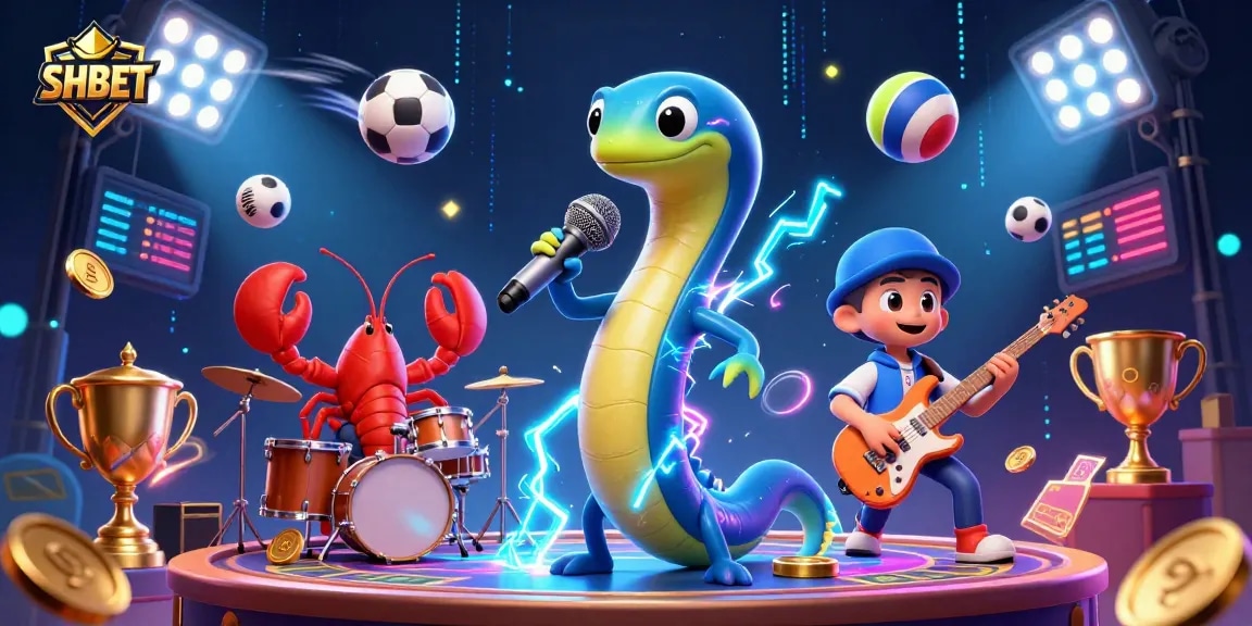 Join the thrilling world of SHBET with energetic performances by unique underwater characters and dynamic game elements.
