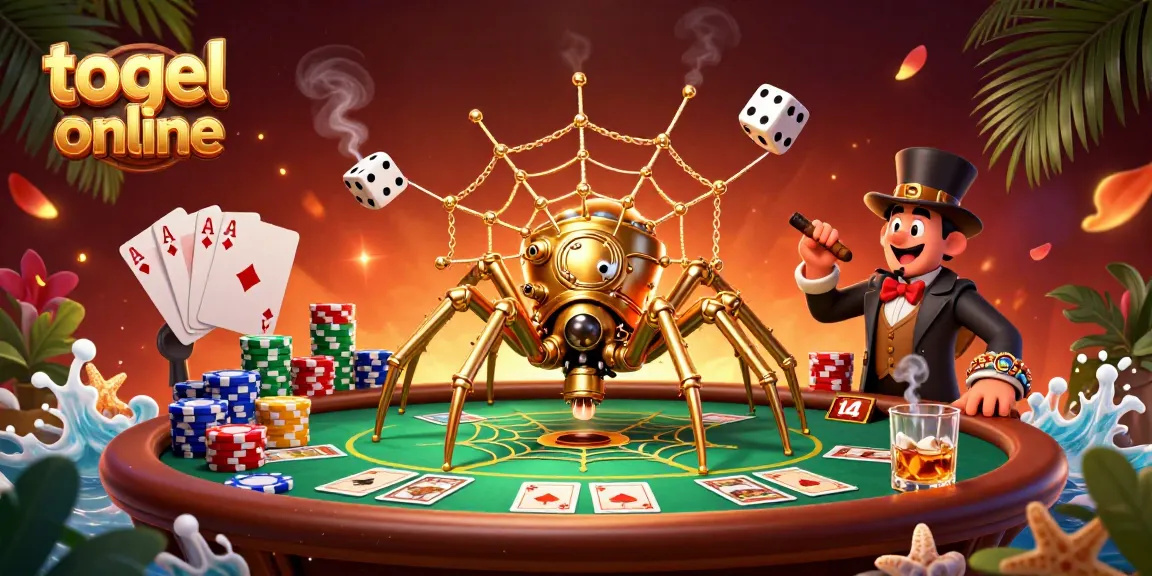 Engage with exciting togel online at an immersive, vibrant 3D casino scene featuring steampunk elements.