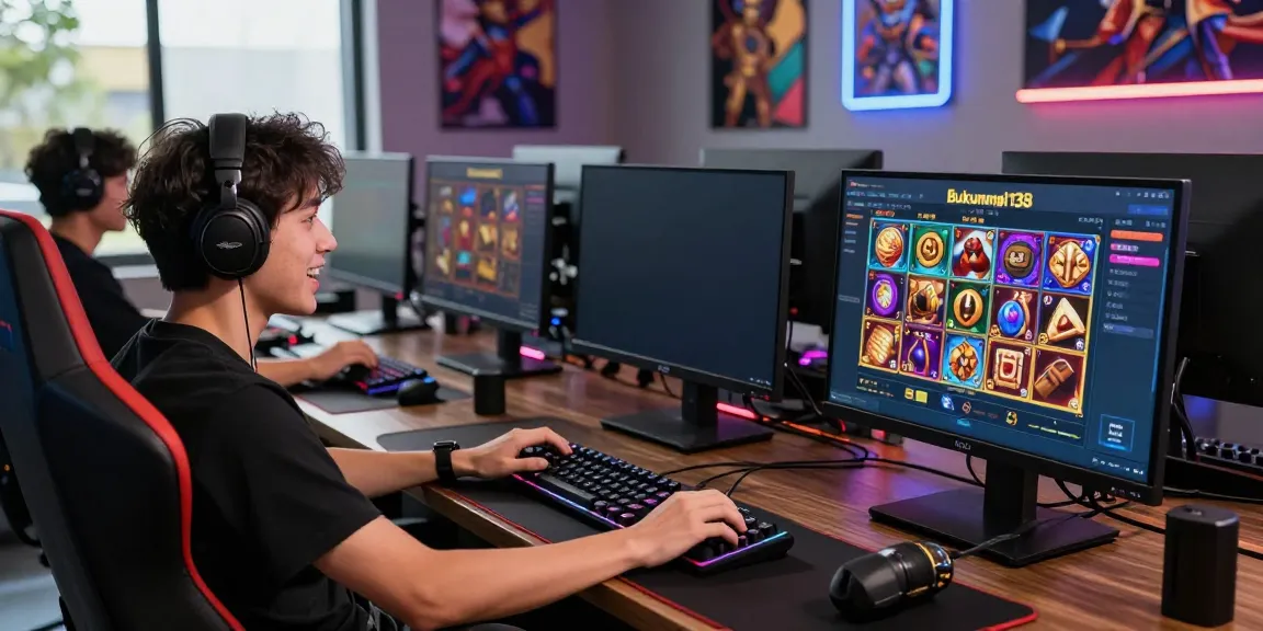 Gamer menikmati permainan slot di Bukumimpi138 dengan antusiasme tinggi.