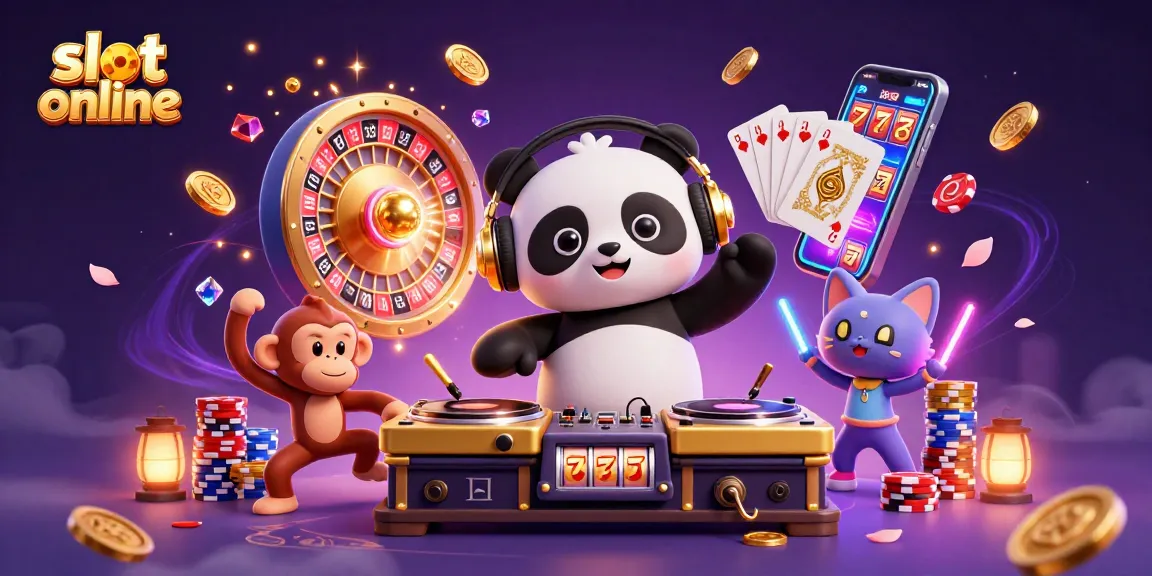Experience thrilling adventure with slot online action as a DJ panda spins and a monkey dances!