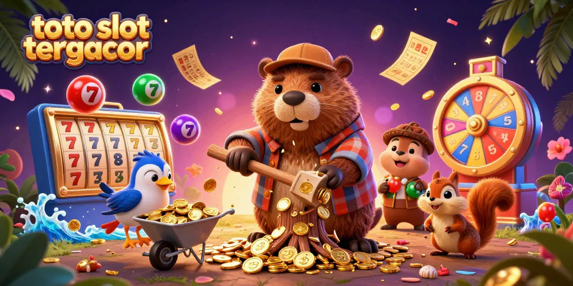 Experience the excitement of toto slot tergacor with golden coins raining and vibrant game elements!