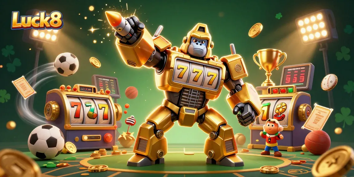 Experience iconic Luck8 gameplay with explosive jackpot action and vibrant 3D casino elements.