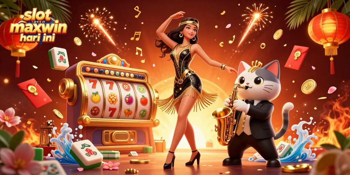 Experience the thrill of winning with slot gacor maxwin hari ini in this vibrant 3D casino illustration.