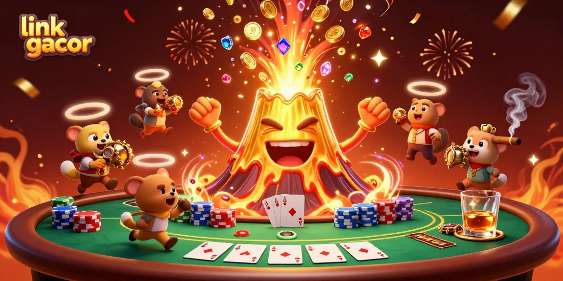 Experience the thrill of "link gacor" as the golden volcano erupts in a treasure-filled casino adventure.