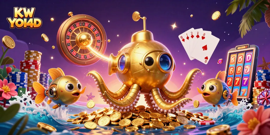Menangkan permainan kasino dengan KW YOI4D, termasuk kraken emas dan koin berkilau.