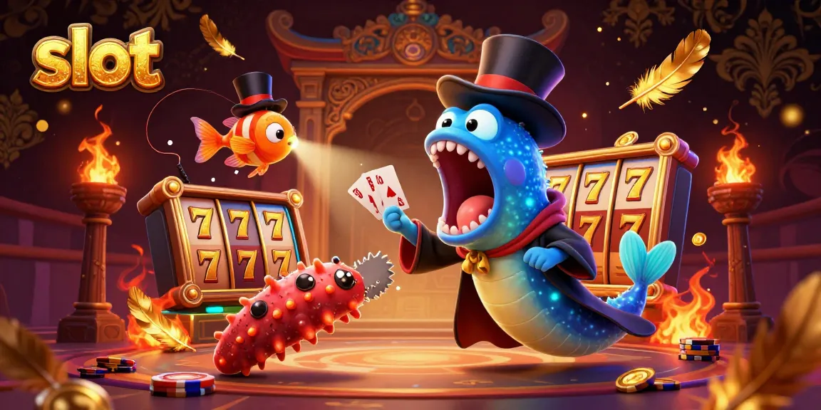 Engage with exciting slot visuals featuring a magical scene with a gulper eel and anglerfish.