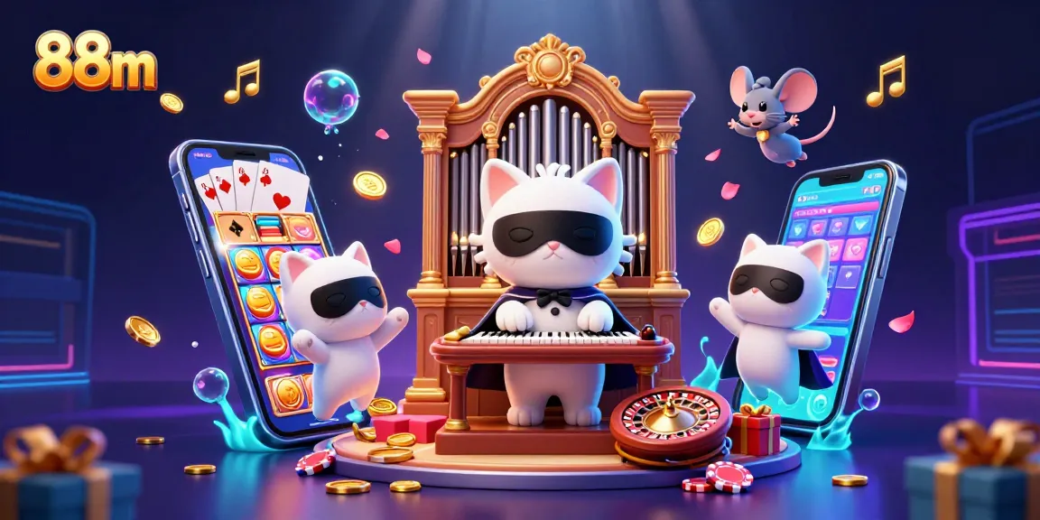 Experience thrilling casino gameplay at 88m with a vibrant illustration of a fantastical setting.
