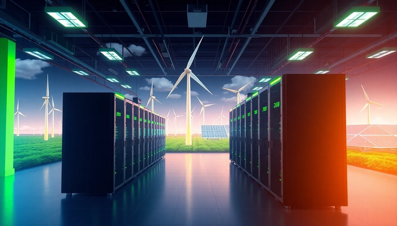 Overview of DeepHash's cloud mining facility demonstrating the best cloud mining platforms with advanced technology and renewable energy.