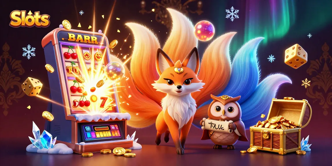 Experience vibrant Slots action featuring a fox spirit, owl sage, and dynamic game elements.