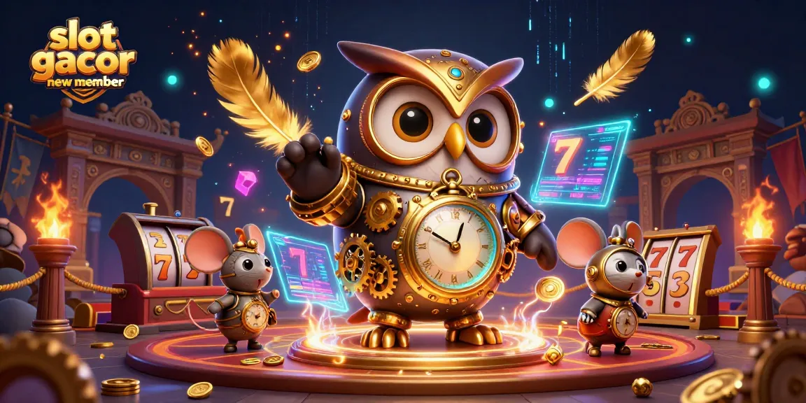 Experience the excitement of slot gacor new member promotions with a vibrant casino-themed illustration.