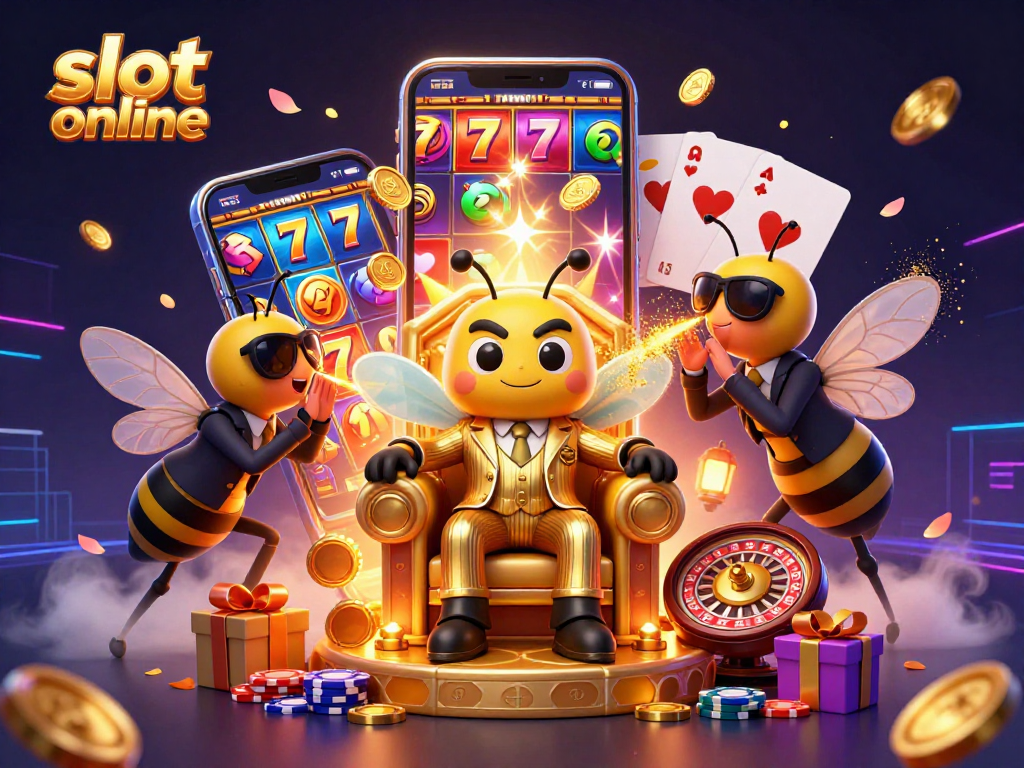 Experience thrilling slot online action with animated characters in a dynamic casino scene.