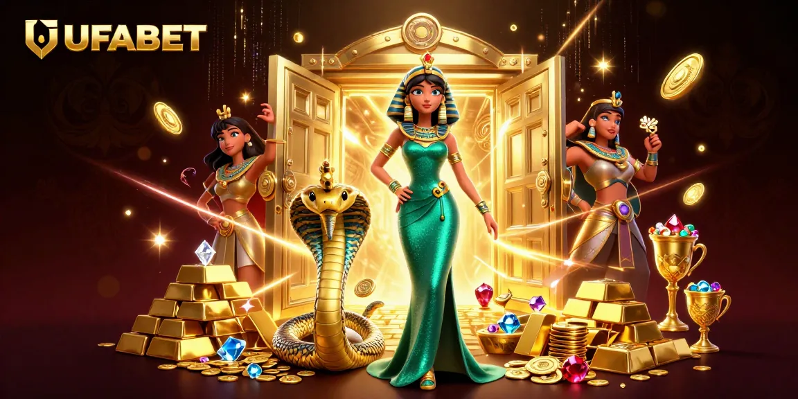 Win big at UFABET with an ultra-detailed casino-themed illustration featuring vibrant game elements.