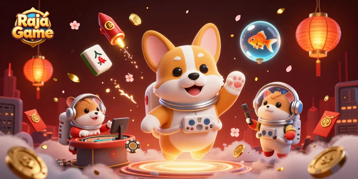 Raja Game offers thrilling gameplay with our space-themed digital casino featuring vibrant characters and dynamic game elements.