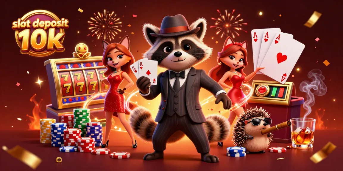 Engage with the vibrant slot deposit 10k gaming scene amidst charming characters and dynamic casino elements.