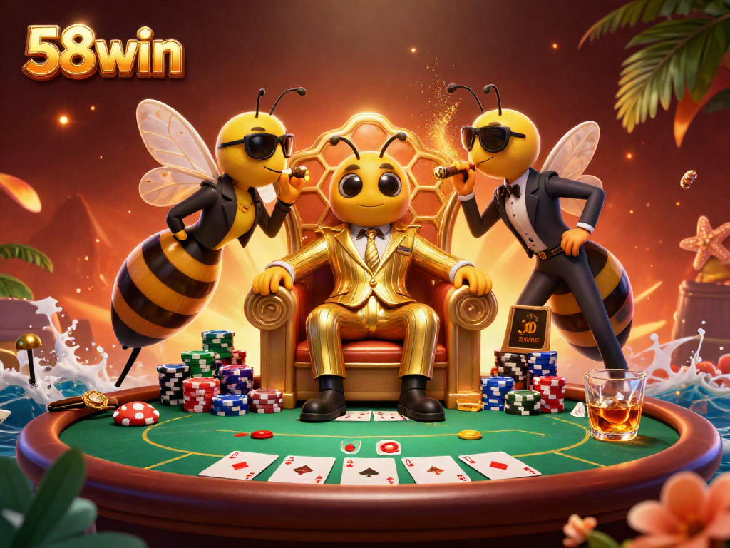 Witness the exciting world of 58win gambling with a vibrant and energetic scene.