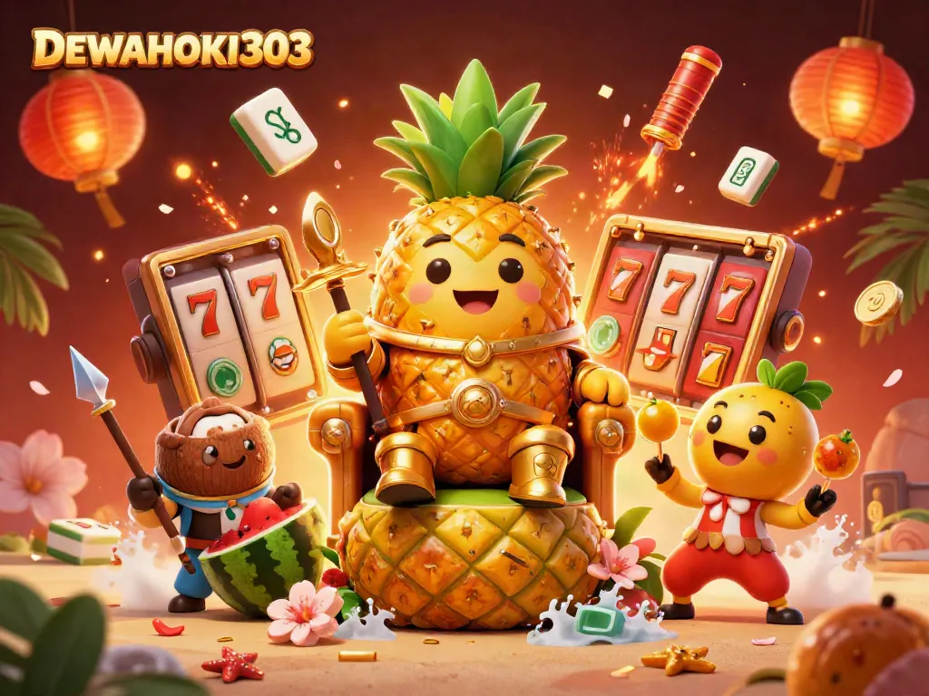Raih jackpot bersama DEWAHOKI303 dengan raja nanas emas dan elemen permainan menakjubkan.