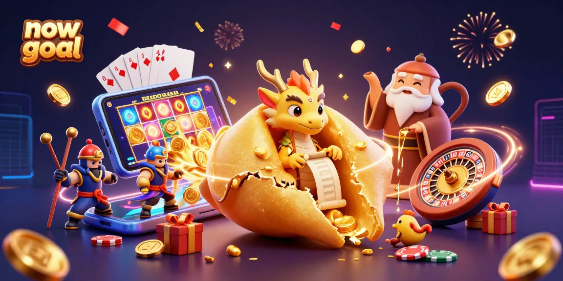 Experience thrilling betting excitement with now goal as golden coins and vibrant slot games abound.
