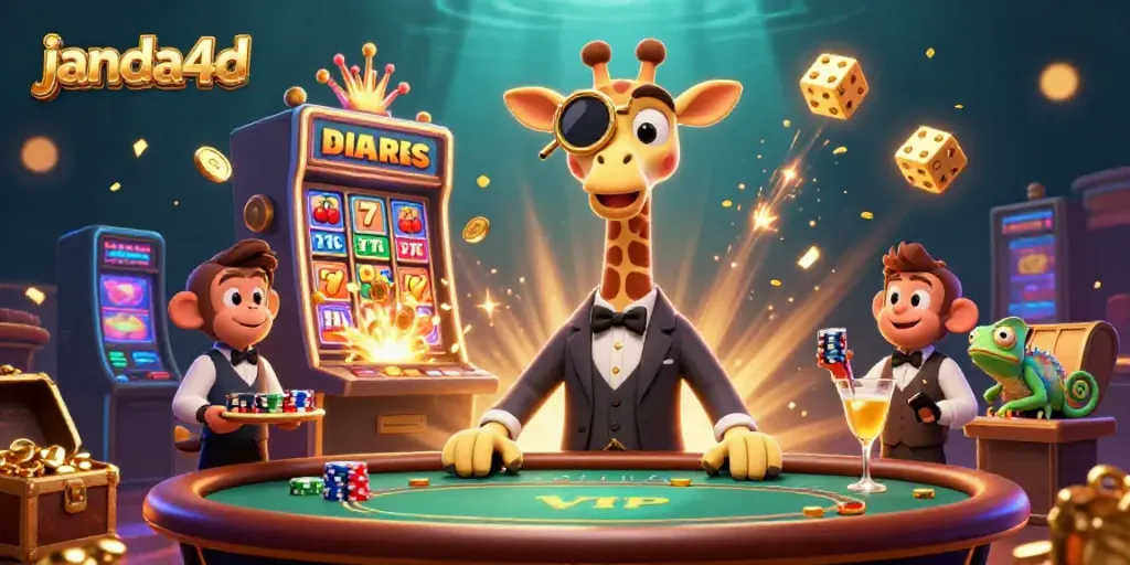 Menangkan keberuntungan dalam permainan slot di JANDA4D dengan karakter unik yang beraksi di kasino mewah.