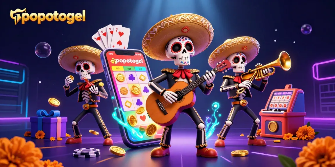 Experience the excitement of popotogel with a vibrant 3D illustration showcasing thrilling lottery activities.