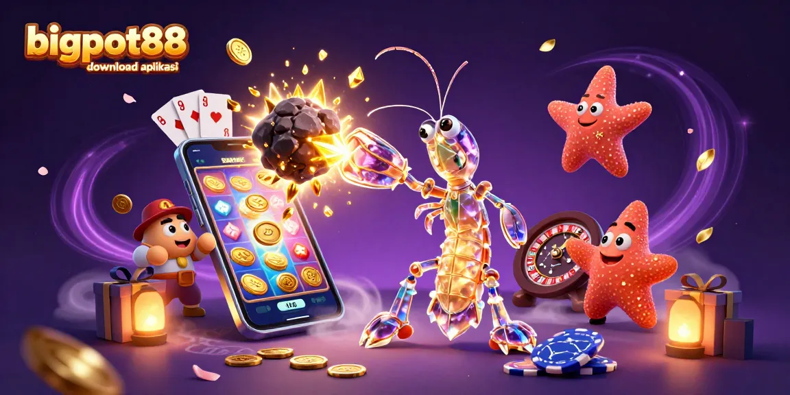 Experience excitement with bigpot88 download aplikasi as colorful slots and gems explode in this vibrant 3D casino scene.