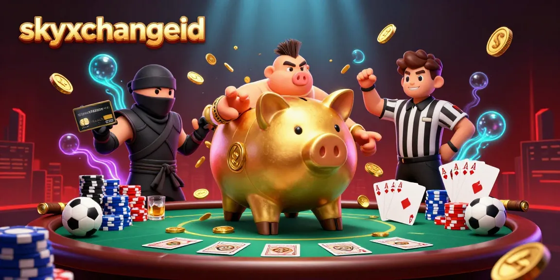 Experience the excitement of betting with a vibrant scene featuring skyxchangeid elements and animated characters in action.