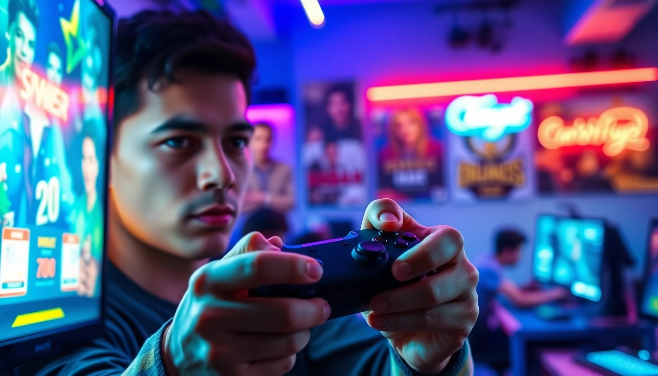 Mainkan qq macan game dengan semangat dalam suasana gamer yang penuh warna.