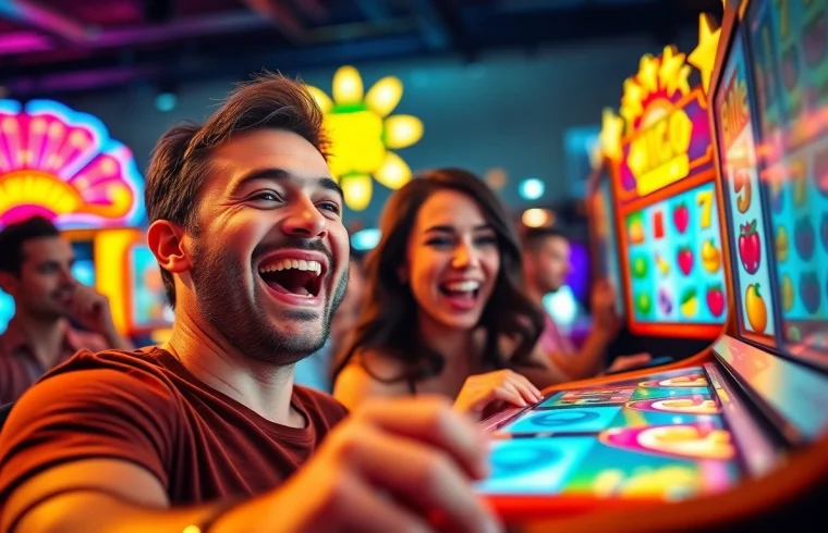 Momen kemenangan besar dalam permainan slot maxwin yang menarik dan energik.