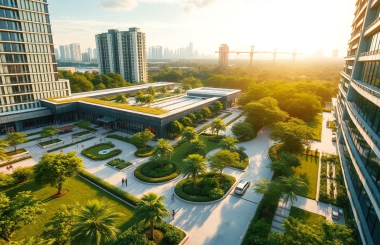 Visualize the Tampines St 95 EC with lush landscaping and modern architecture in a serene urban setting.