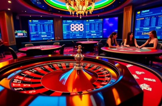 Experience the thrill of gambling with 888now at luxurious casino tables.