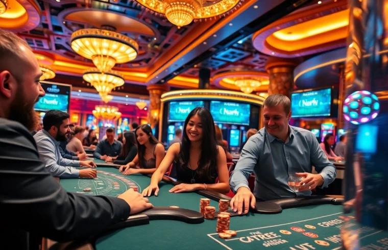 에볼루션 카지노에서의 흥미진진한 블랙잭 게임을 즐기는 플레이어들의 모습.