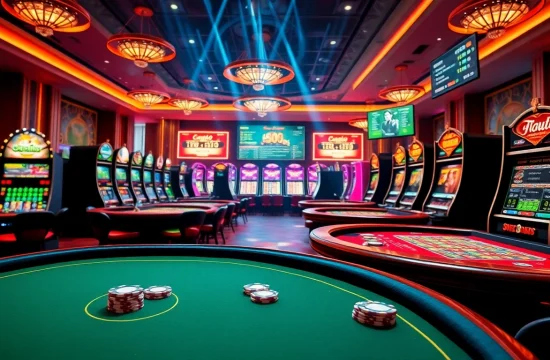 Experience the thrill of gambling at 789win trang chu with vibrant casino scenes featuring exciting games and betting action.